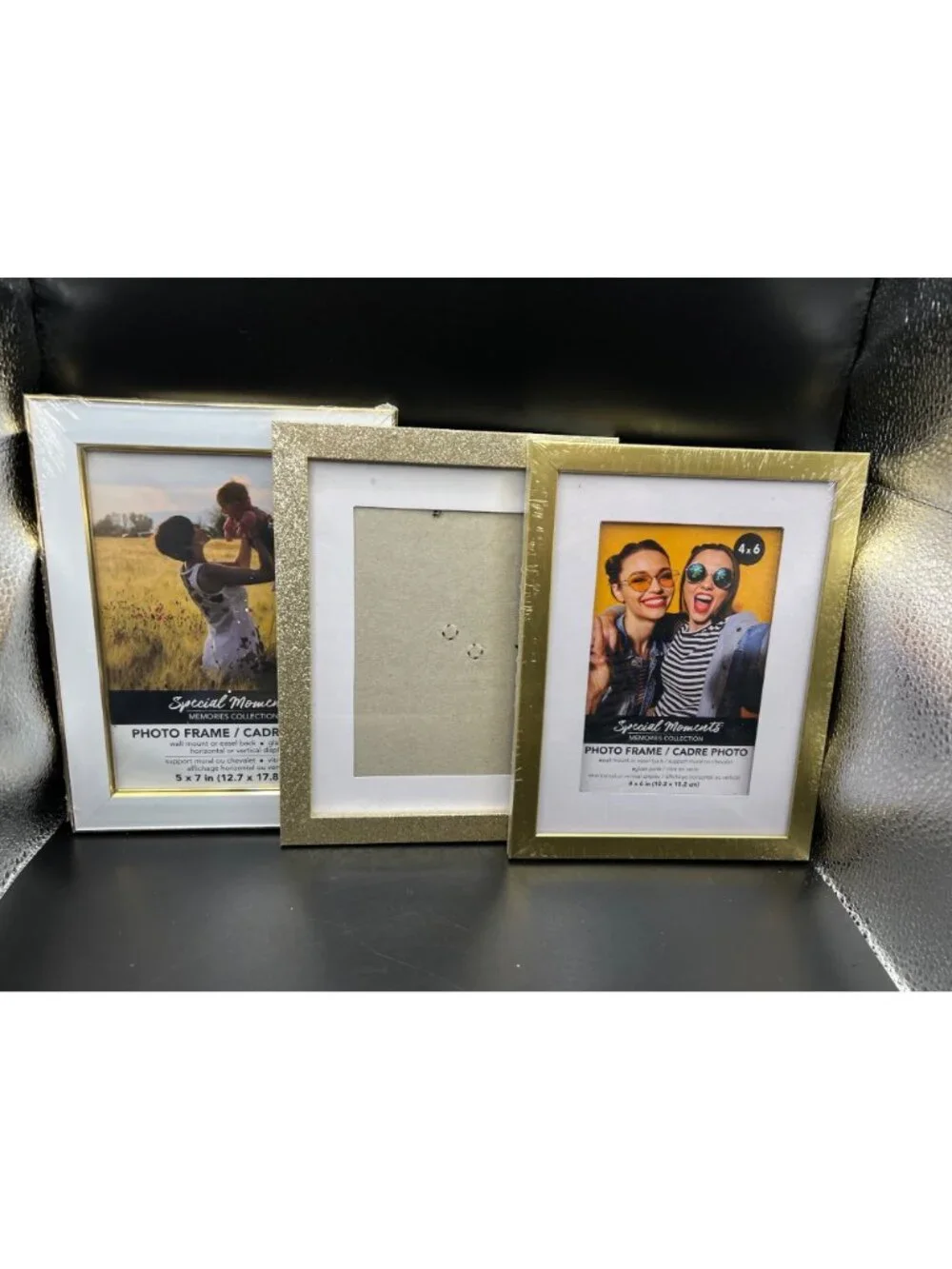 12 Special Moments Photo Frames 4x6/5x7 Gold White Wedding Reception Shower Deco